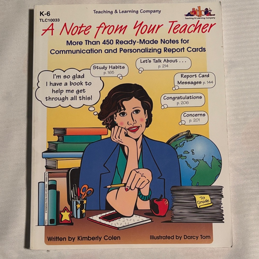A Note From Your Teacher K-6 Book